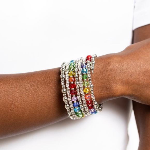 paparazzi Jewelry - Paparazzi multi color Coil Bracelet